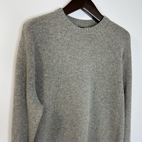 J. Crew Rugged Men's XL Merino Wool Blend Gray Heather Crewneck Sweater Preppy - Picture 2 of 7